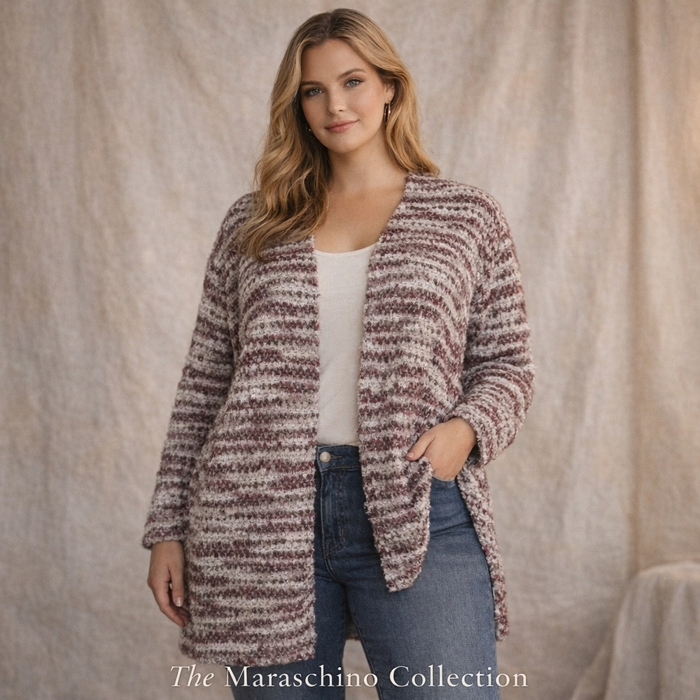 Lane Bryant Marled Open Front Cardigan | 22/24